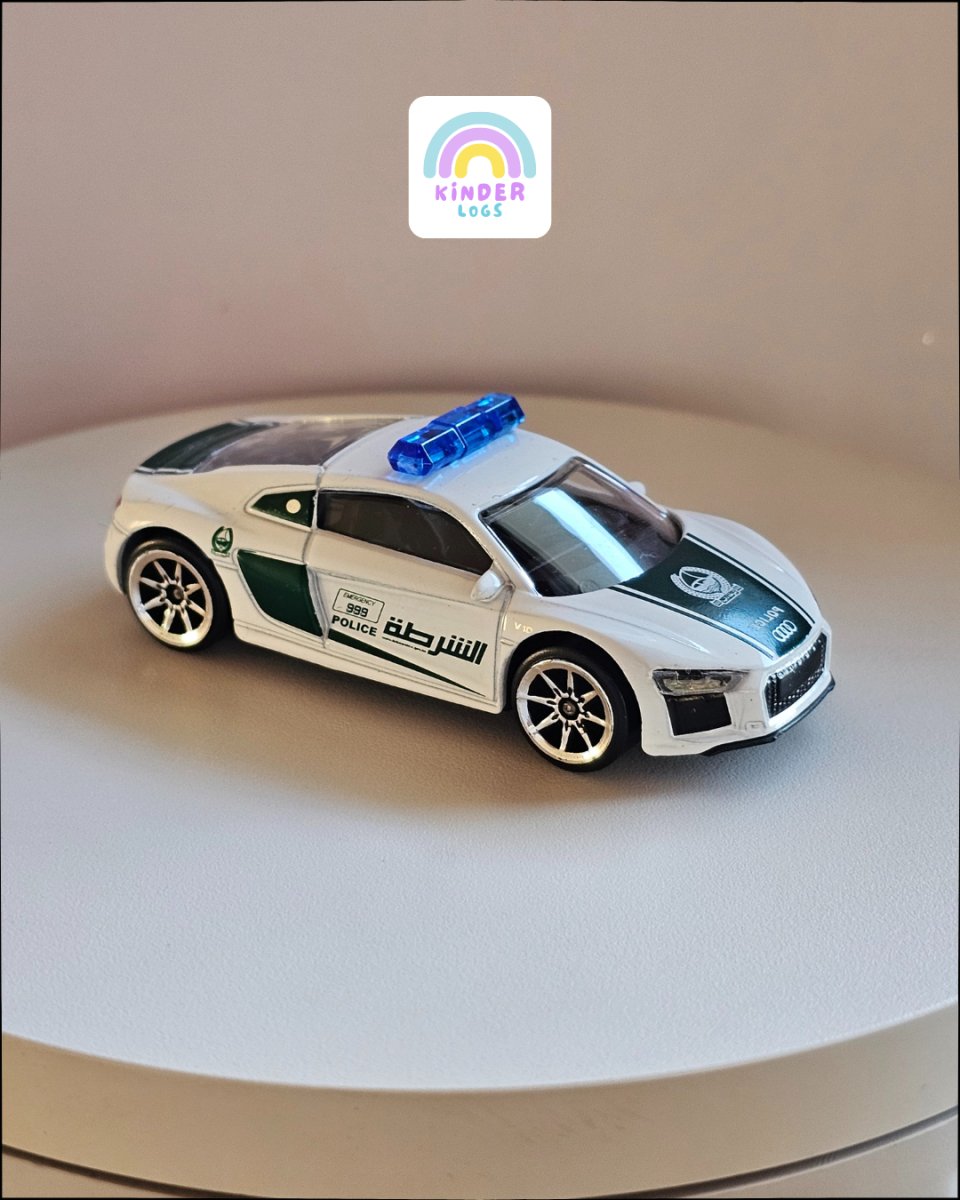 Majorette Audi R8 Dubai Police Car (Uncarded) - Kinder Logs