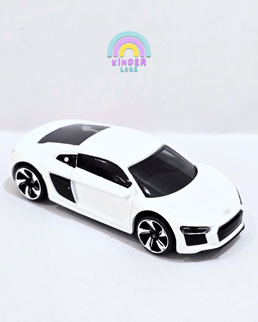 Majorette Audi R8 - Matte White (Uncarded - New) - Kinder Logs