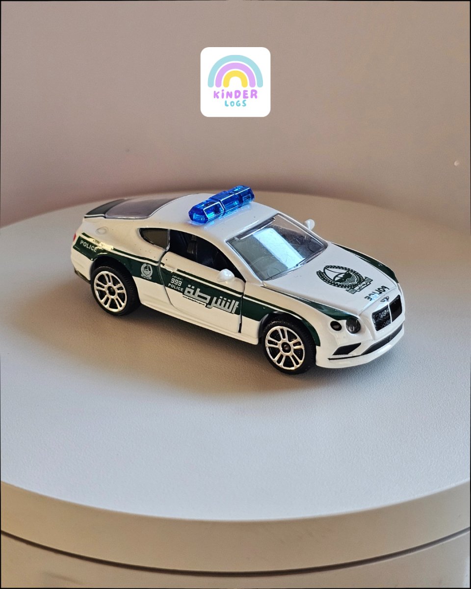 Majorette Bentley Continental GT Dubai Police Car (Uncarded) - Kinder Logs