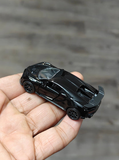 Majorette Bugatti Chiron Pur Sport Black Edition (Uncarded - New) - Kinder Logs
