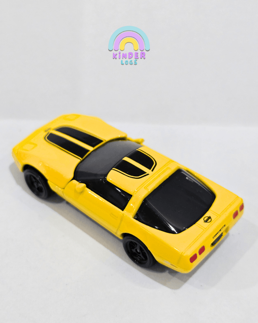 Majorette Chevrolet Corvette C4 - Yellow (Uncarded) - Kinder Logs