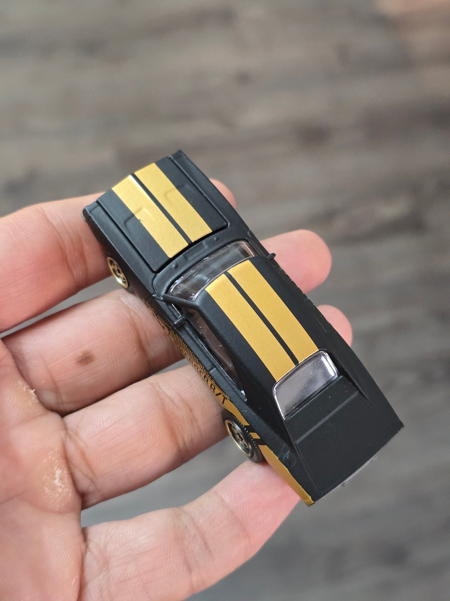 Majorette Dodge Charger RT - Black With Gold (Uncarded - New) - Kinder Logs