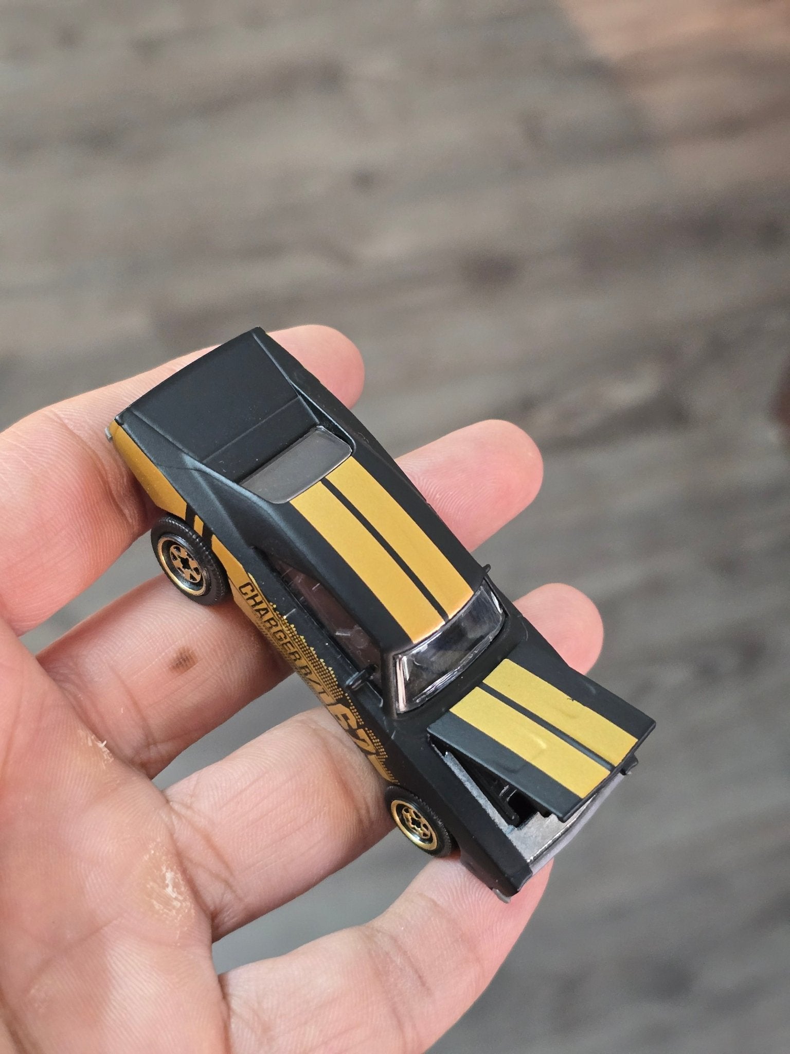 Majorette Dodge Charger RT - Black With Gold (Uncarded - New) - Kinder Logs