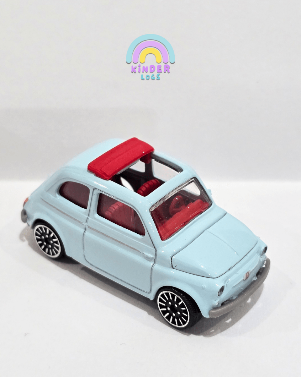 Majorette Fiat 500 D - Sky Blue (Uncarded) - Kinder Logs