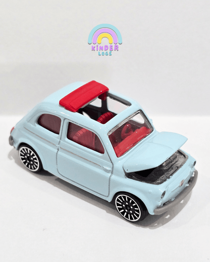 Majorette Fiat 500 D - Sky Blue (Uncarded) - Kinder Logs