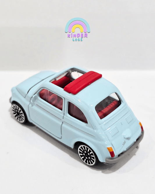 Majorette Fiat 500 D - Sky Blue (Uncarded) - Kinder Logs