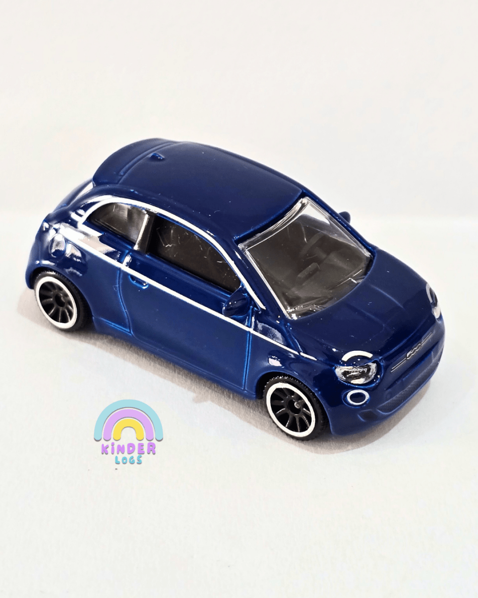 Majorette Fiat 500 Icon Edition - Blue (Uncarded) - Kinder Logs