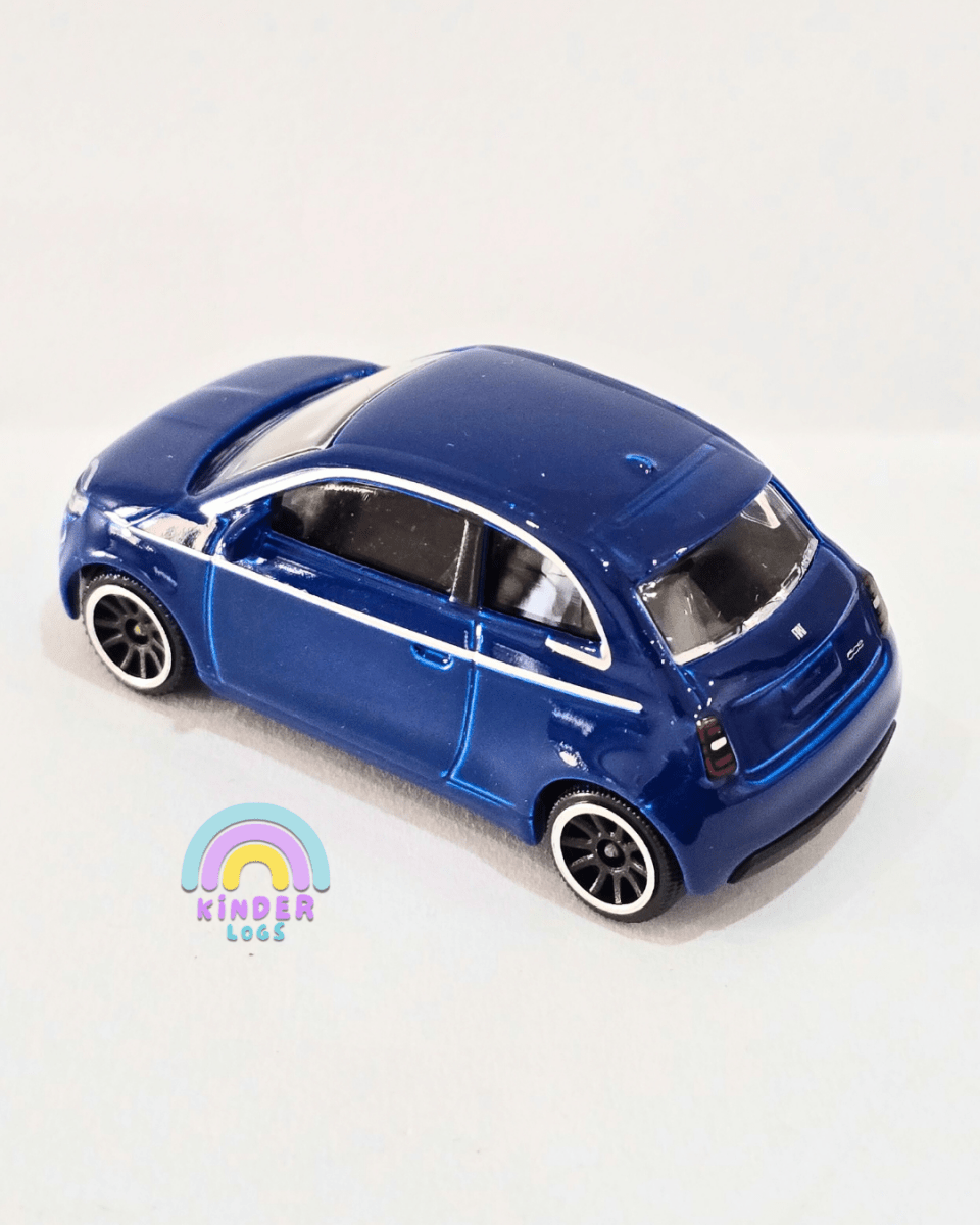 Majorette Fiat 500 Icon Edition - Blue (Uncarded) - Kinder Logs