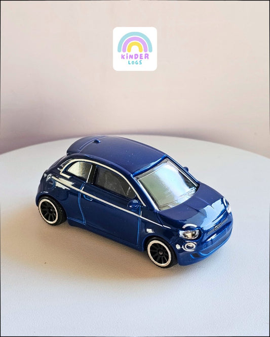 Majorette Fiat 500 Icon Edition - Blue (Uncarded) - Kinder Logs