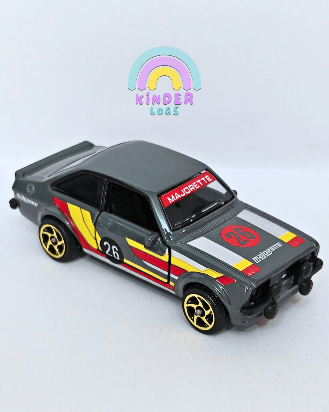Majorette Ford Escort MK II RS1800 - Grey (Uncarded - New) - Kinder Logs