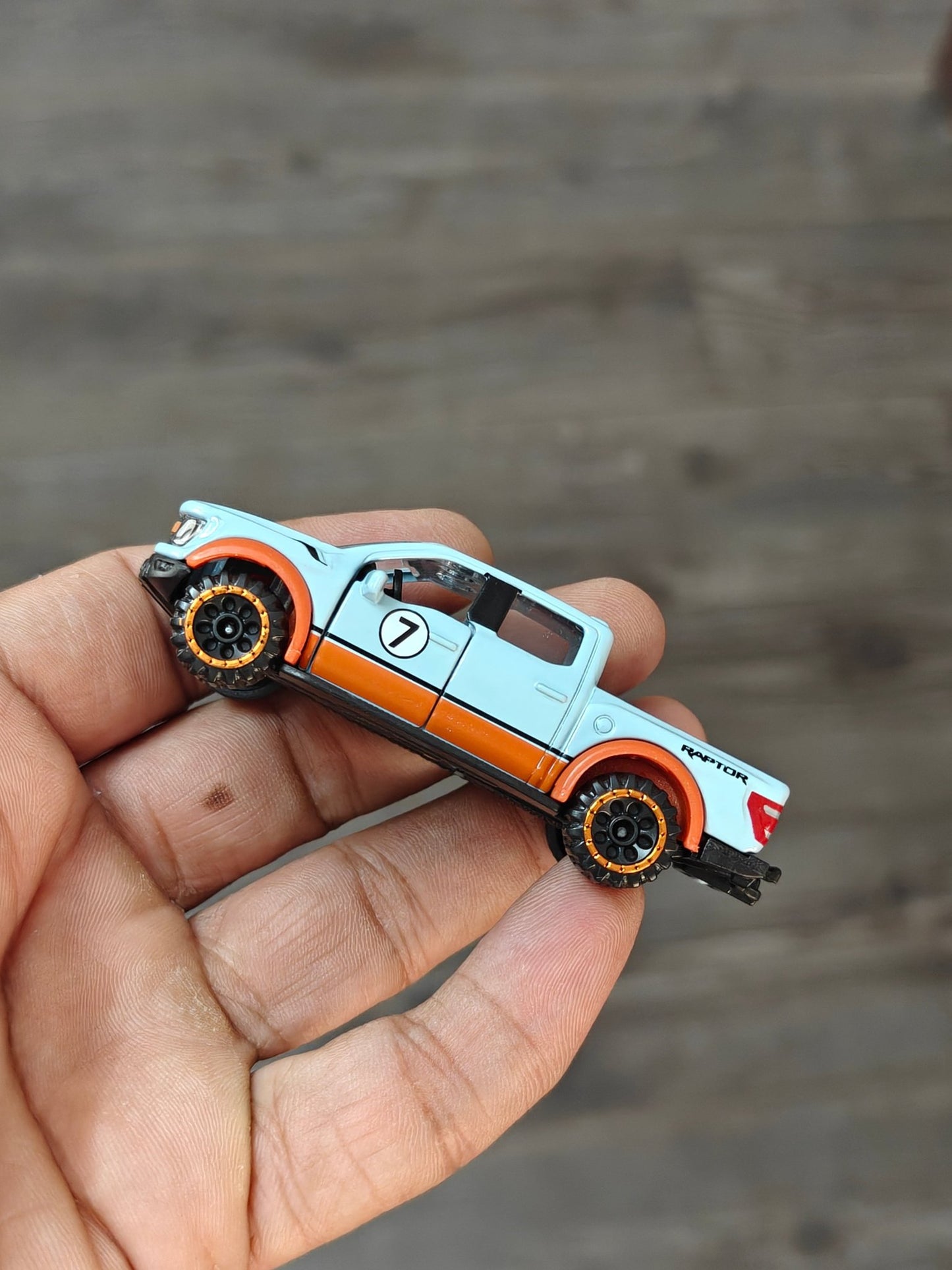 Majorette Ford F - 150 Raptor - Light Blue (Uncarded - New) - Kinder Logs