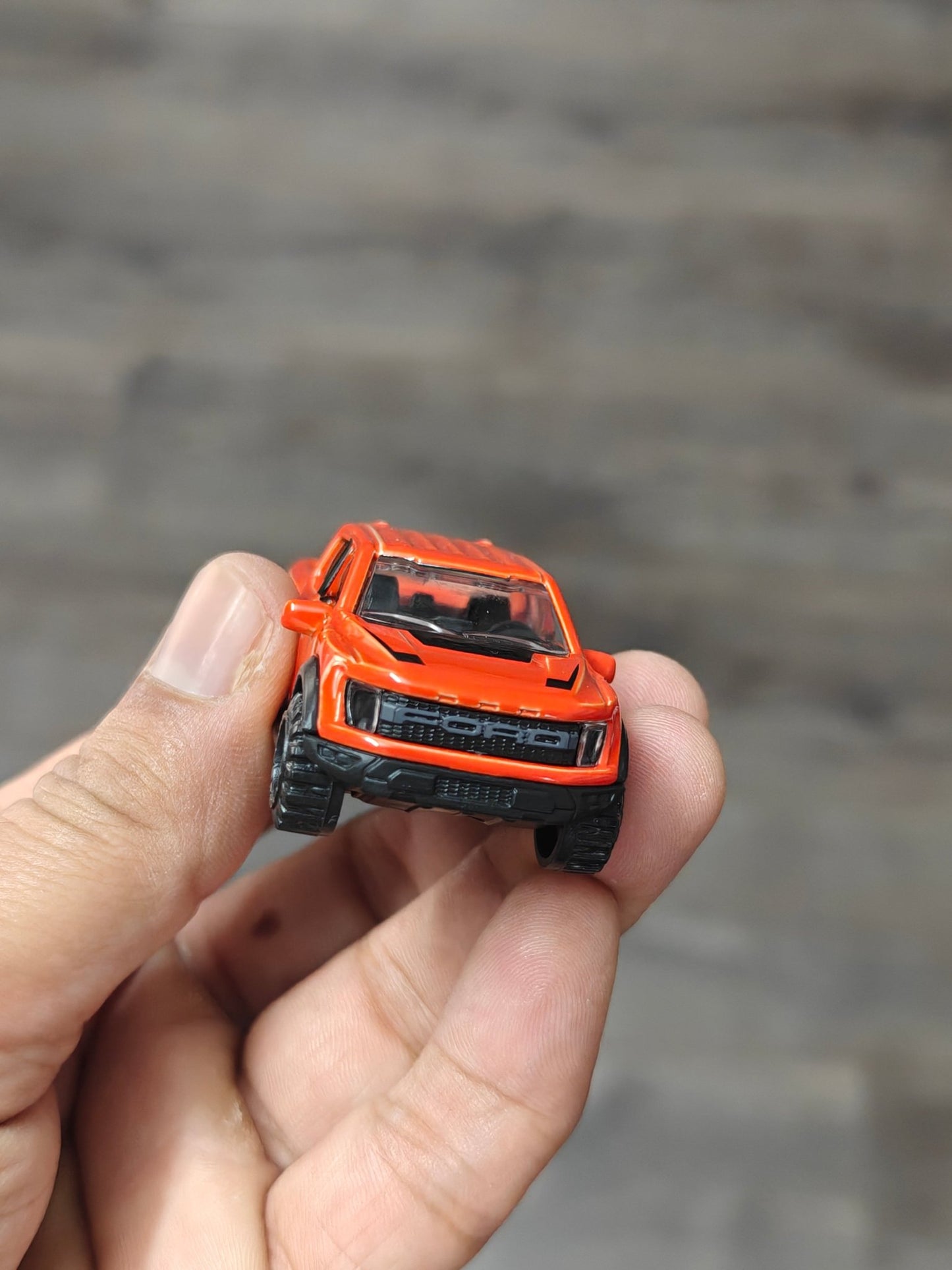 Majorette Ford F - 150 Raptor - Orange (Uncarded - New) - Kinder Logs