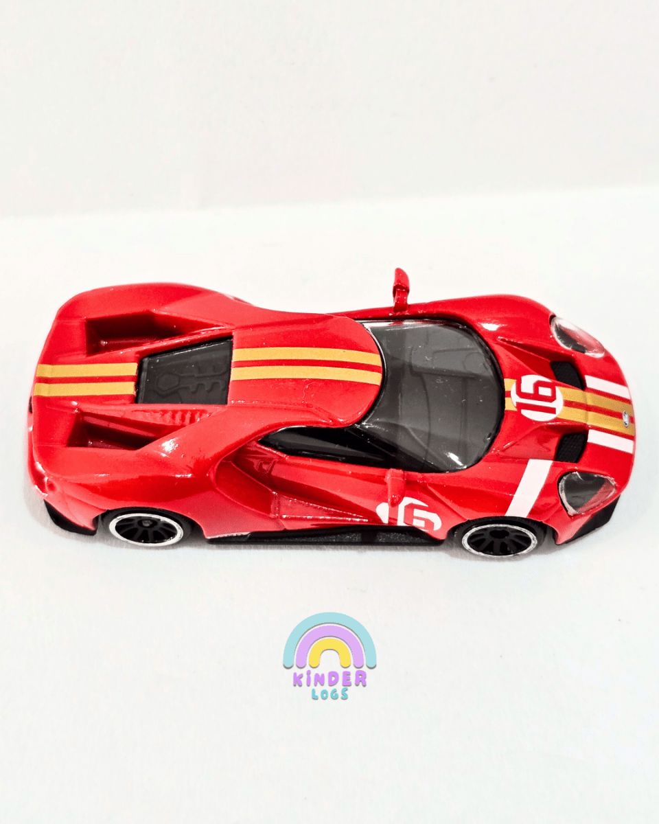 Majorette Ford GT - Red With Gold Stripes (Uncarded) - Kinder Logs