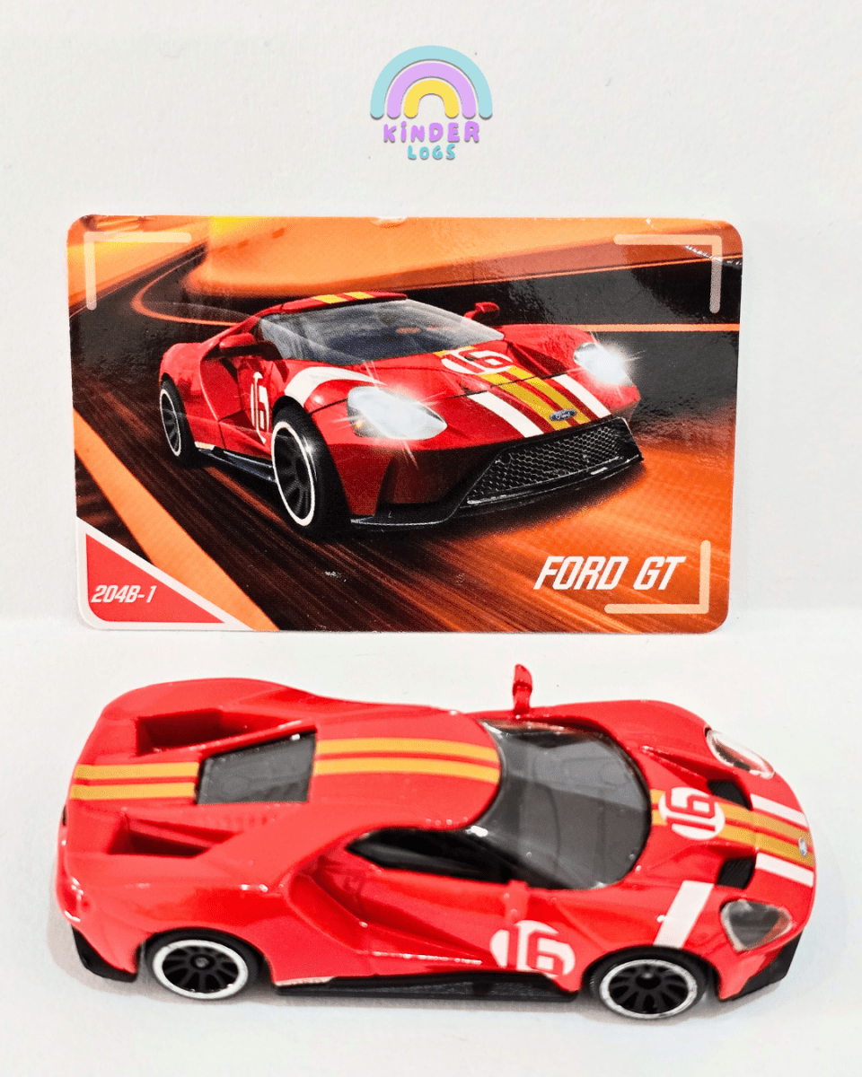 Majorette Ford GT - Red With Gold Stripes (Uncarded) - Kinder Logs