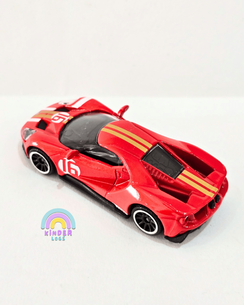 Majorette Ford GT - Red With Gold Stripes (Uncarded) - Kinder Logs