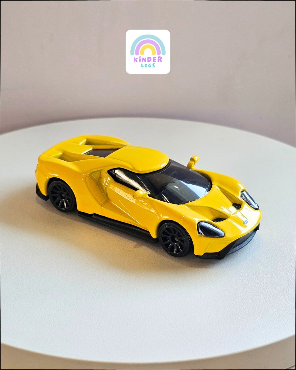 Majorette Ford GT Supercar - Yellow Color (Uncarded) - Kinder Logs