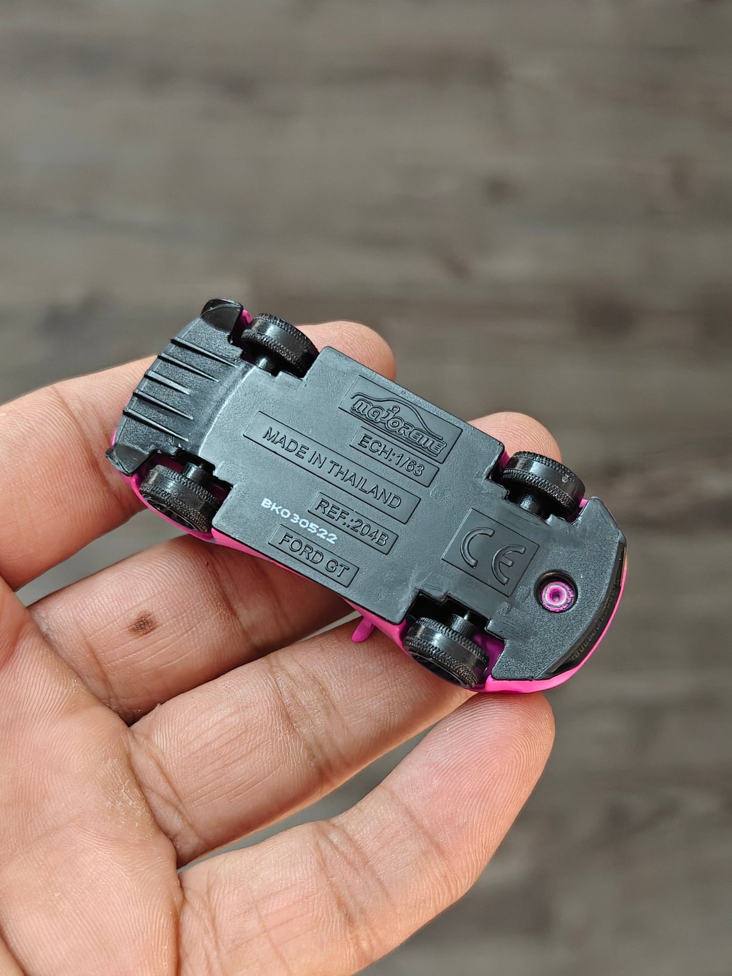 Majorette Ford GT Tron Edition - Rare Pink Color (Uncarded - New) - Kinder Logs