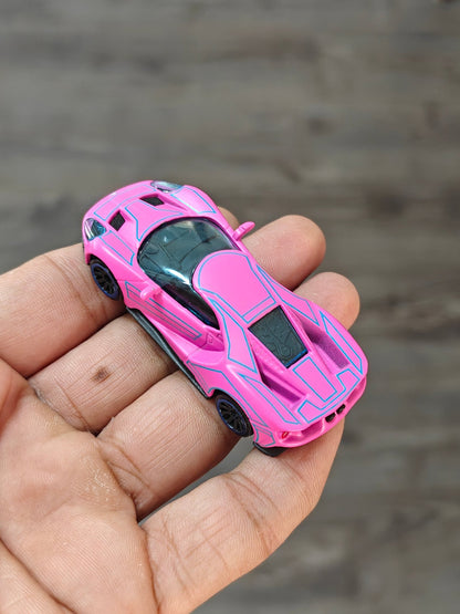 Majorette Ford GT Tron Edition - Rare Pink Color (Uncarded - New) - Kinder Logs