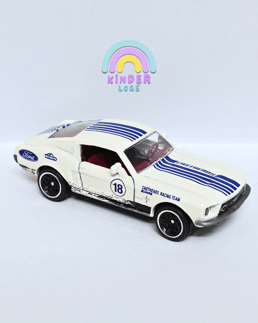 Majorette Ford Mustang Fastback - White (Uncarded - New) - Kinder Logs