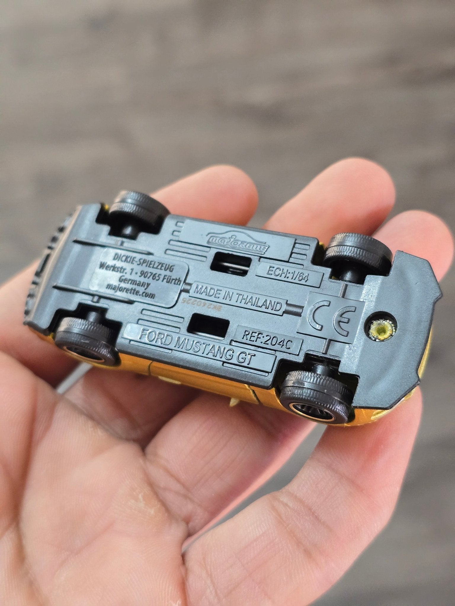 Majorette Ford Mustang GT - Gold (Uncarded - New) - Kinder Logs