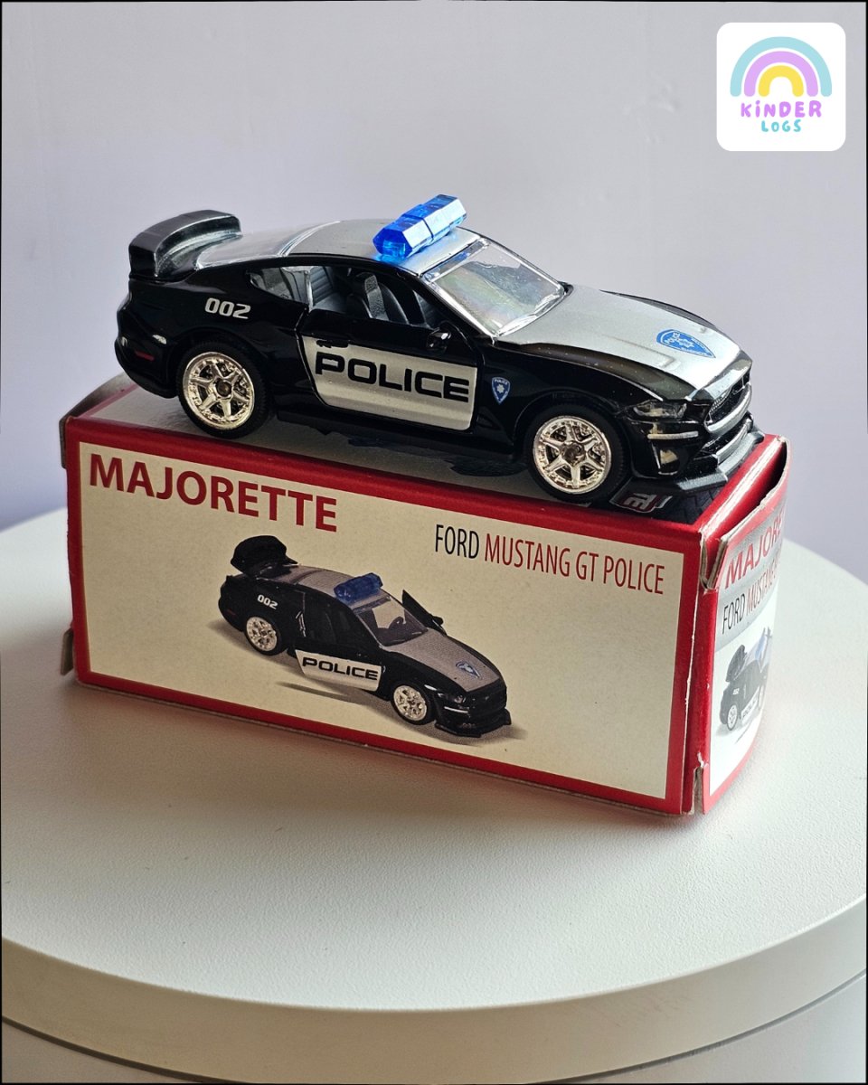 Majorette Ford Mustang GT Police Car (Uncarded) - Kinder Logs