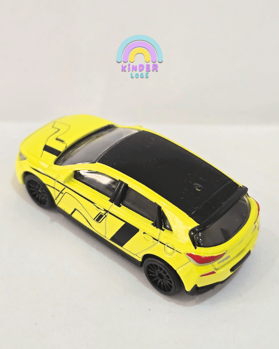 Majorette Hyundai i30 N - Neon Green (Uncarded) - Kinder Logs