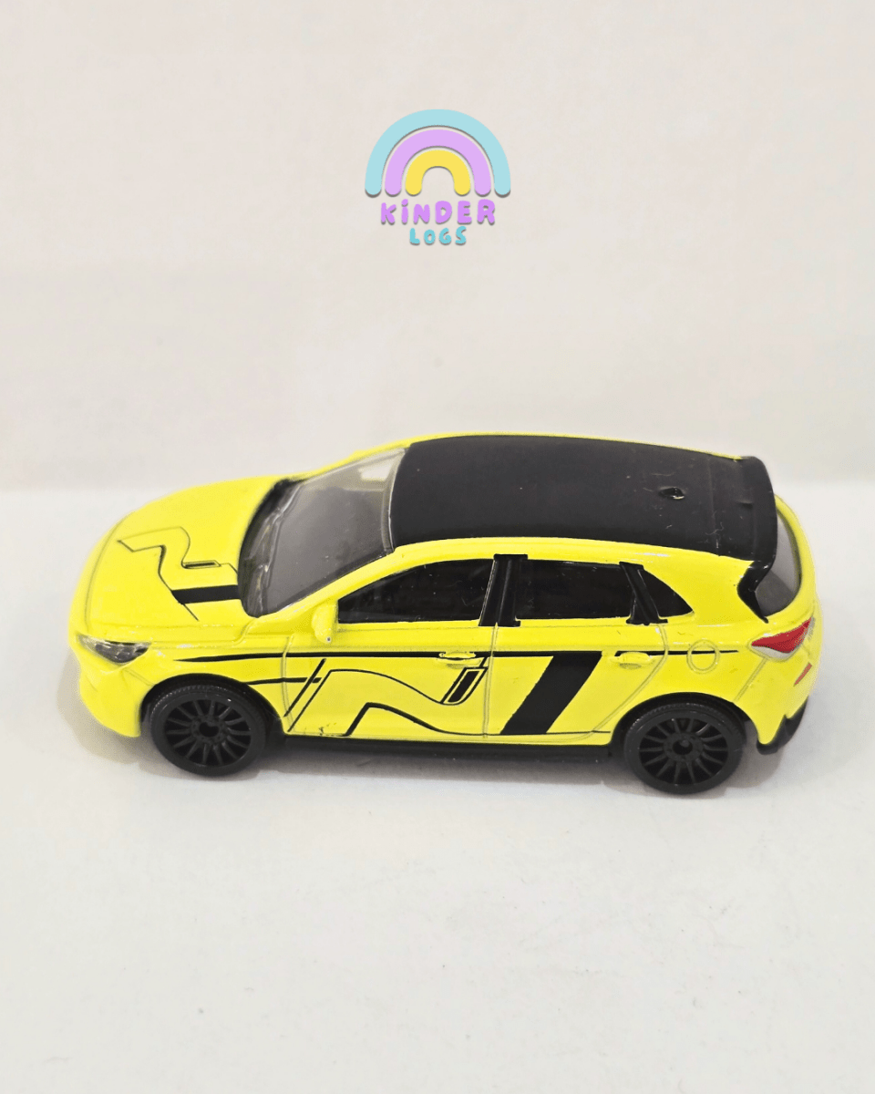 Majorette Hyundai i30 N - Neon Green (Uncarded) - Kinder Logs