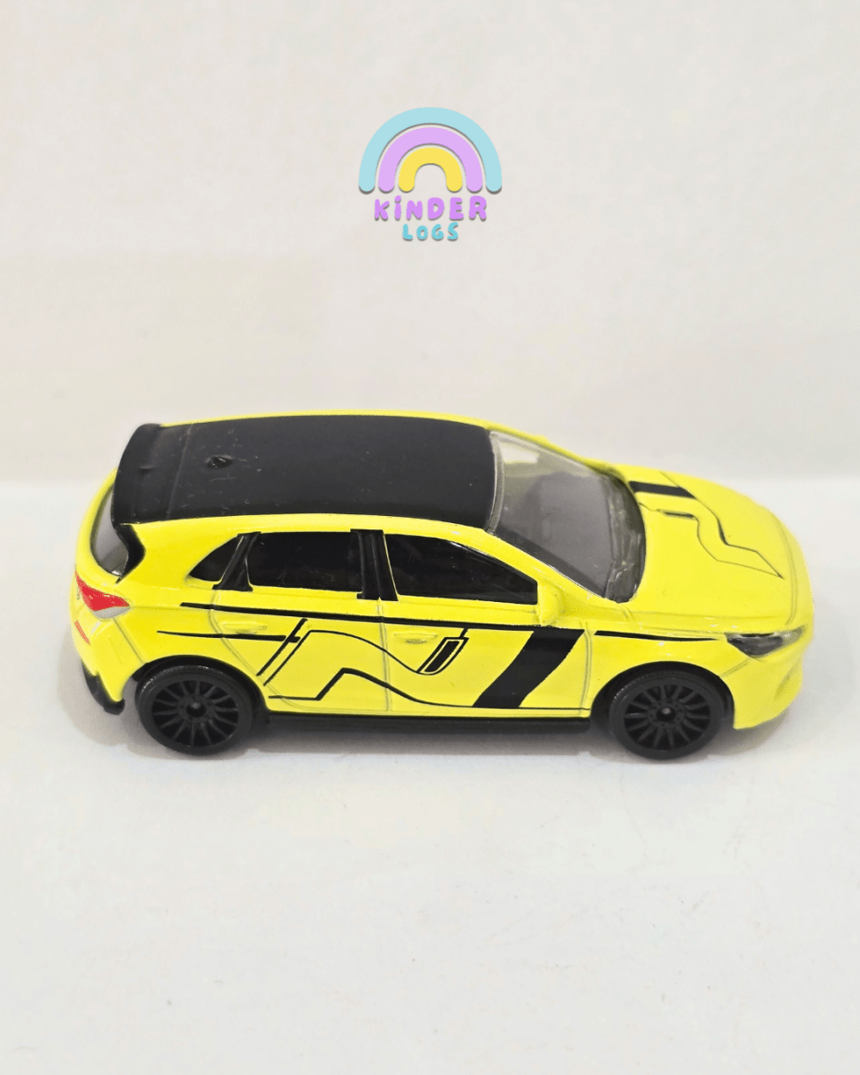Majorette Hyundai i30 N - Neon Green (Uncarded) - Kinder Logs