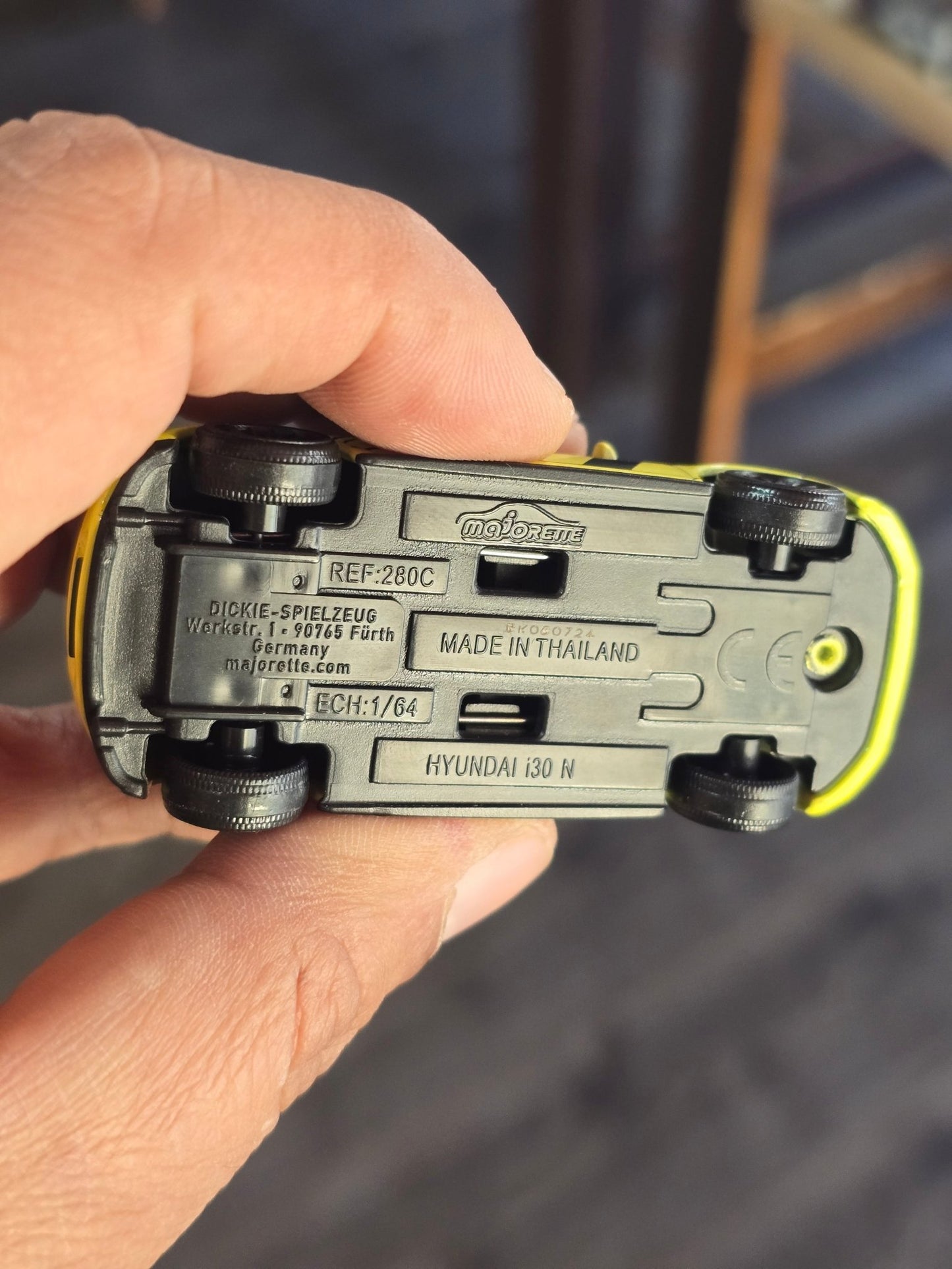 Majorette Hyundai i30 N - Neon Green (Uncarded - New) - Kinder Logs