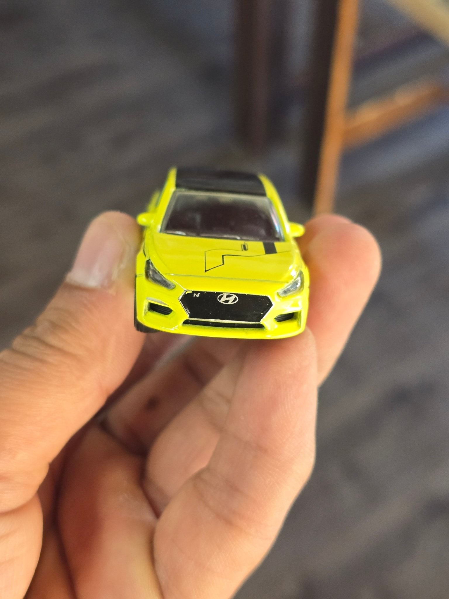 Majorette Hyundai i30 N - Neon Green (Uncarded - New) - Kinder Logs