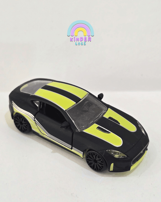Majorette Jaguar F - Type R - Black With Neon Stripes (Uncarded) - Kinder Logs