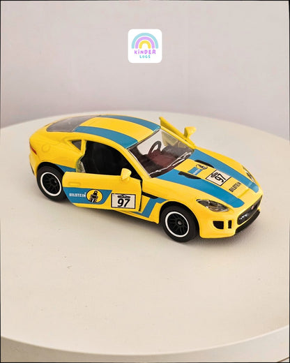 Majorette Jaguar F - Type R - Yellow Color (Uncarded) - Kinder Logs
