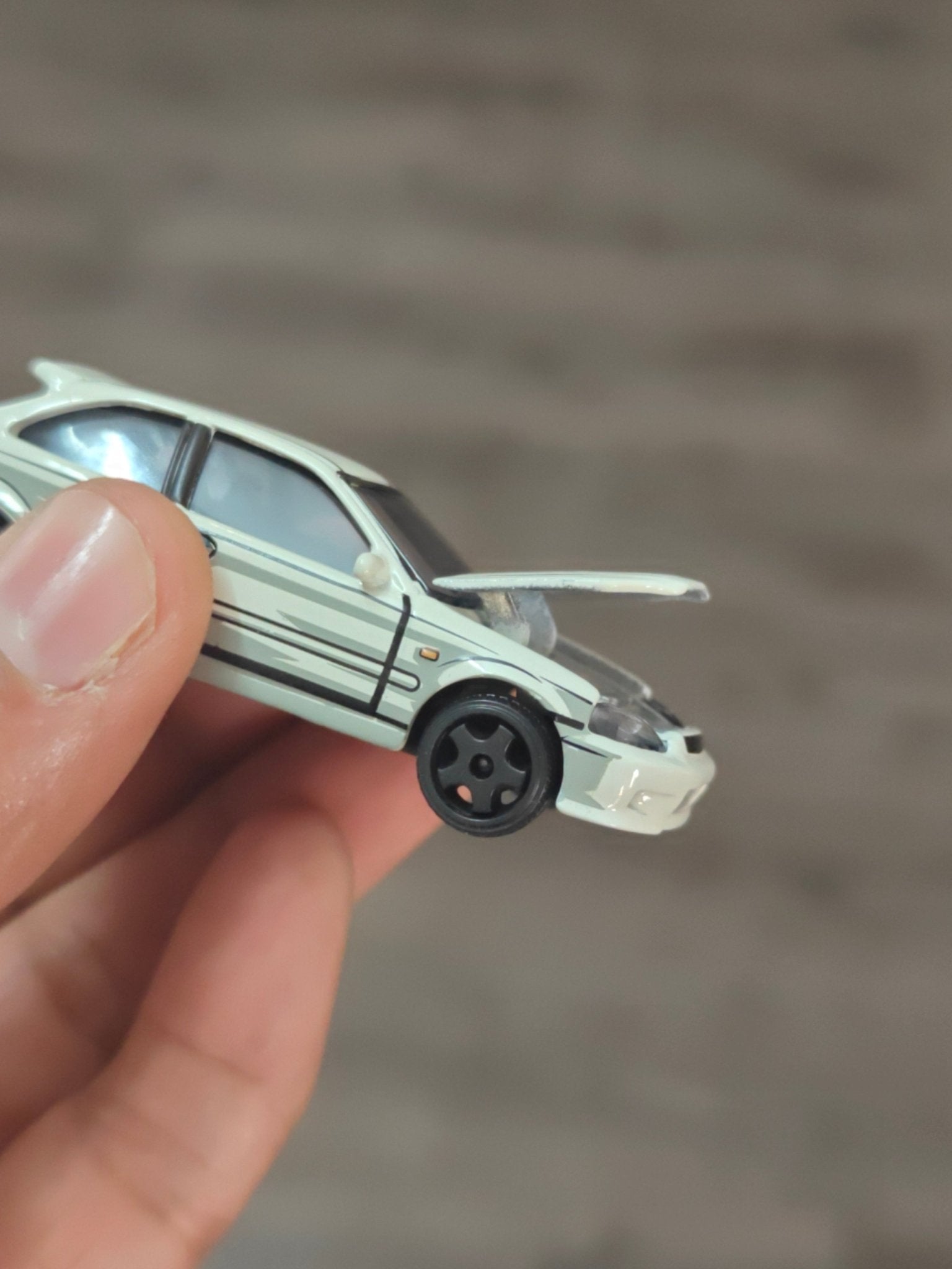 Majorette JDM Honda Civic Type R EK9 - White (Uncarded - New) - Kinder Logs