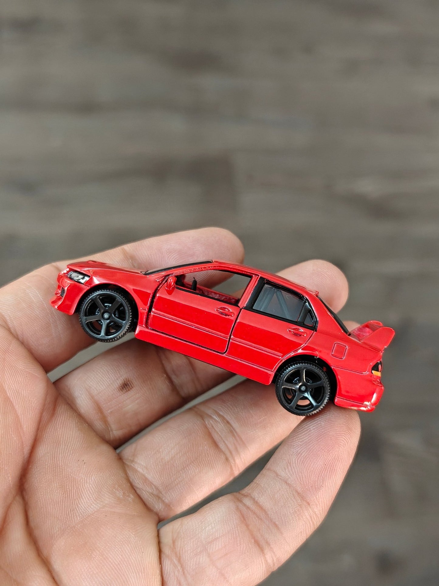 Majorette JDM Mitsubishi Lancer Evolution 9 - Red (Uncarded - New) - Kinder Logs