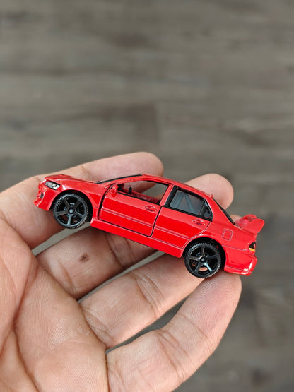 Majorette JDM Mitsubishi Lancer Evolution 9 - Red (Uncarded - New) - Kinder Logs