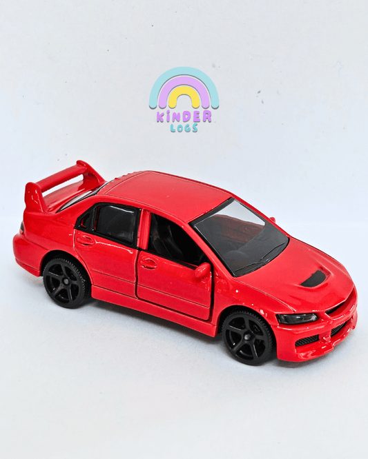 Majorette JDM Mitsubishi Lancer Evolution 9 - Red (Uncarded - New) - Kinder Logs