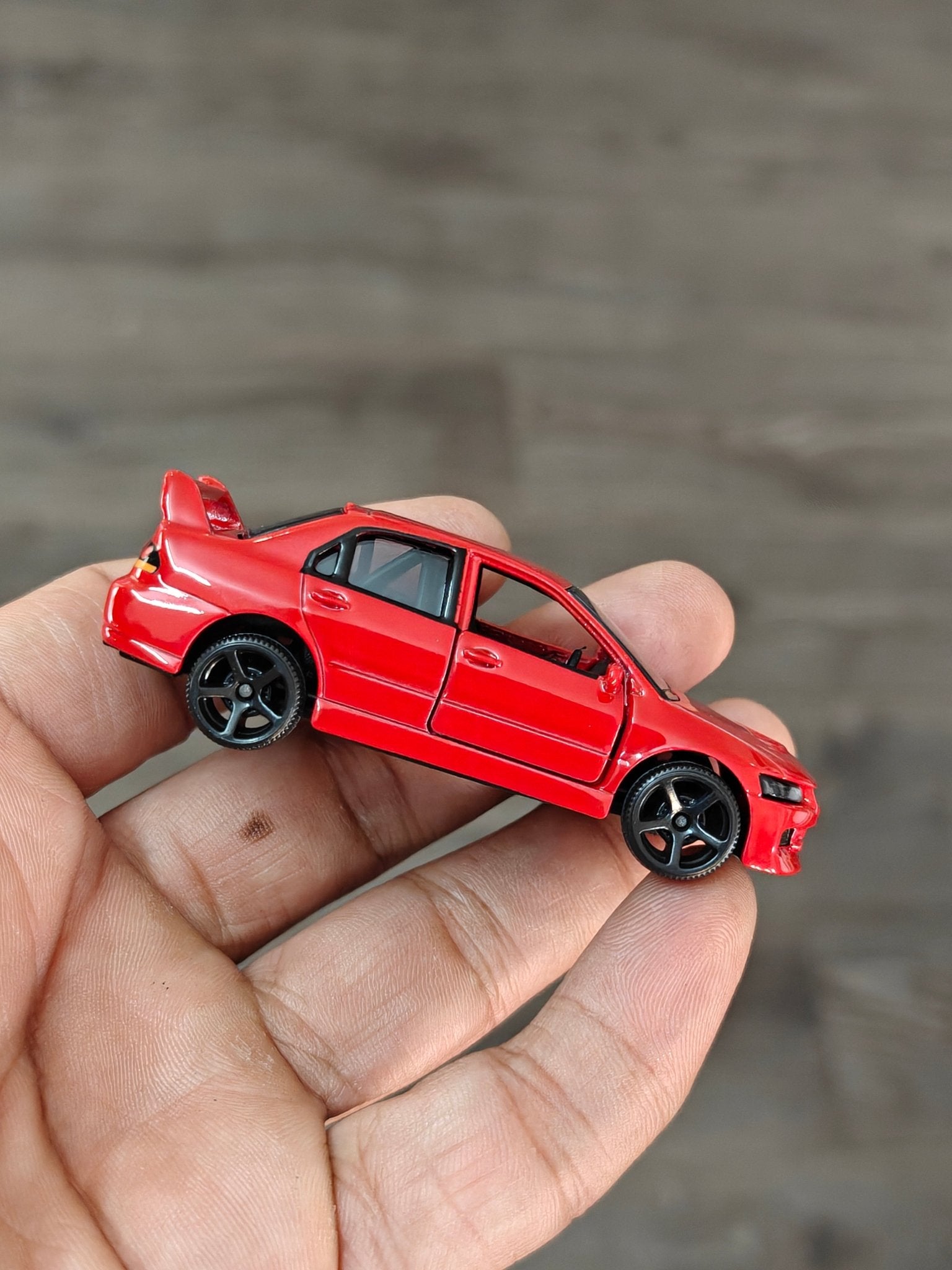 Majorette JDM Mitsubishi Lancer Evolution 9 - Red (Uncarded - New) - Kinder Logs