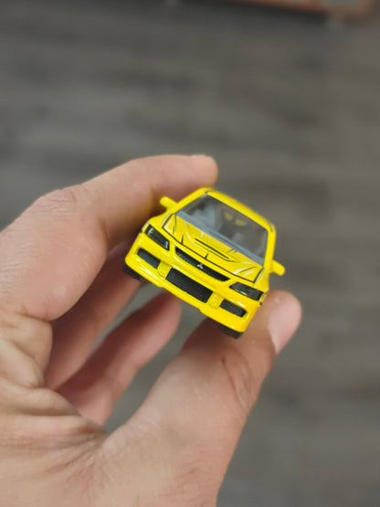 Majorette JDM Mitsubishi Lancer Evolution 9 - Yellow (Uncarded - New) - Kinder Logs