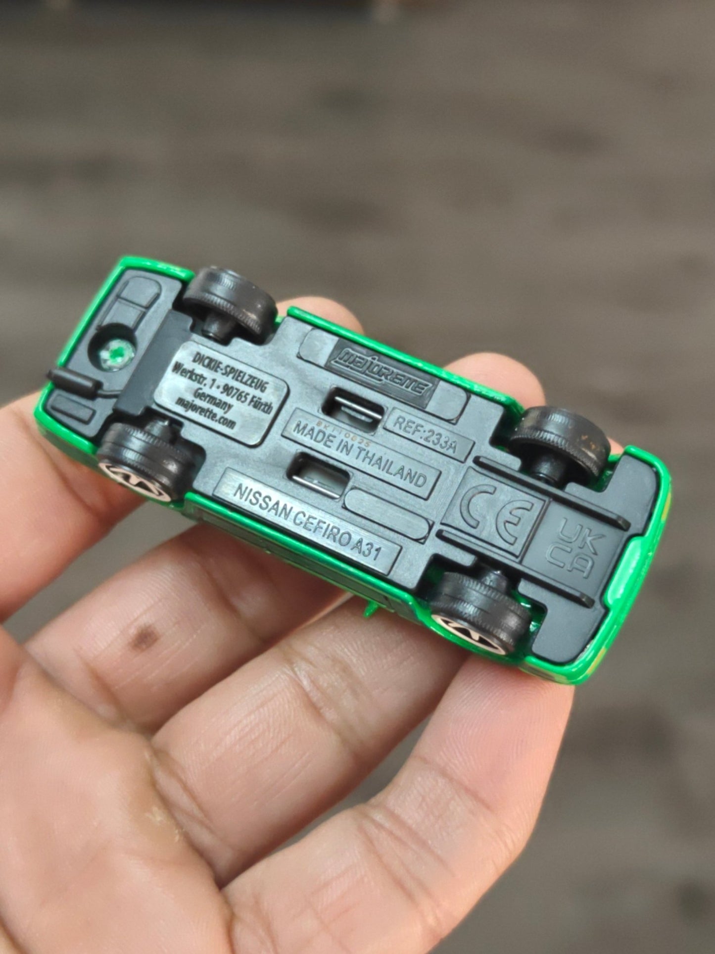 Majorette JDM Nissan Cefiro A31 - Green (Uncarded - New) - Kinder Logs