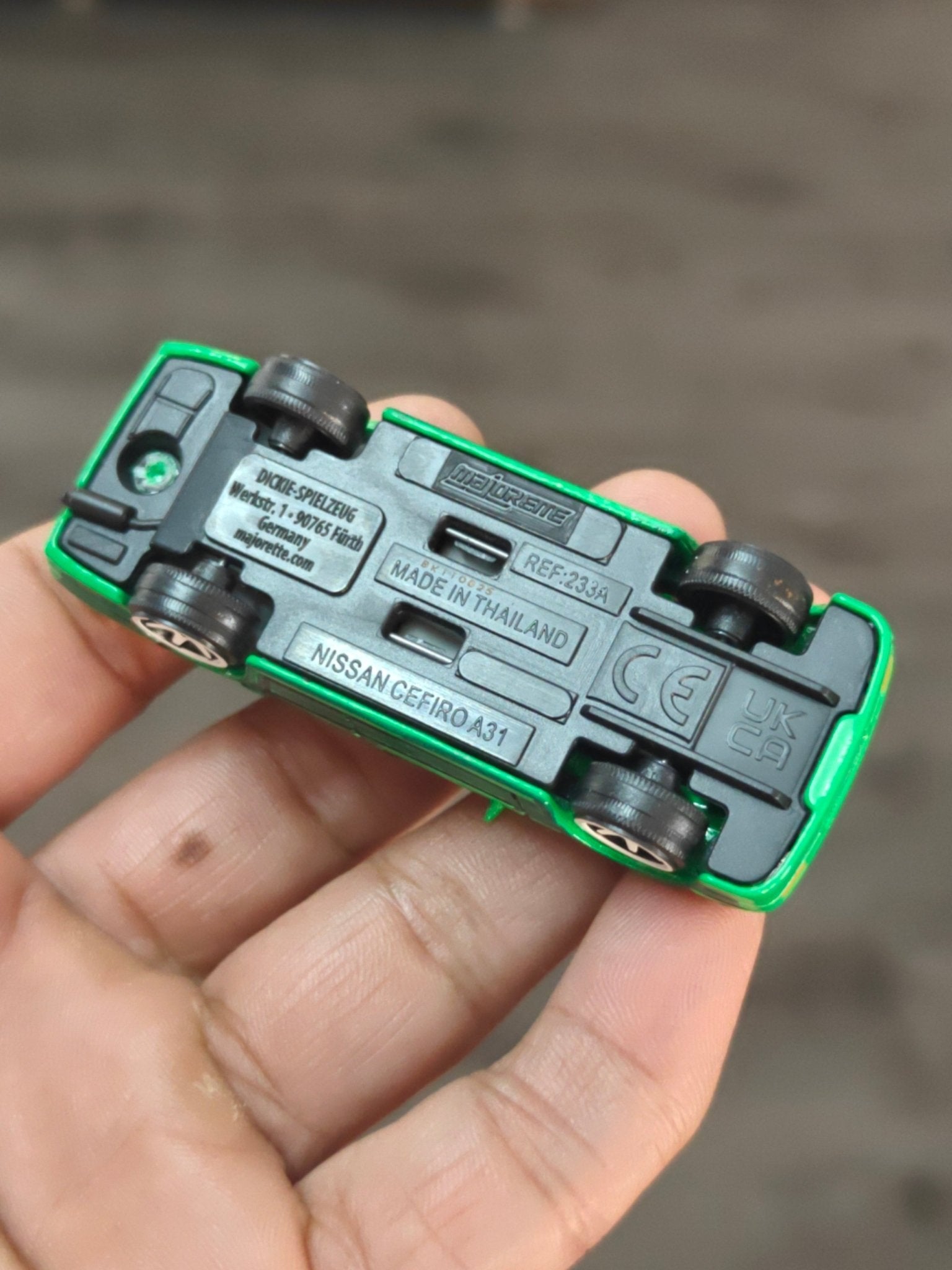 Majorette JDM Nissan Cefiro A31 - Green (Uncarded - New) - Kinder Logs