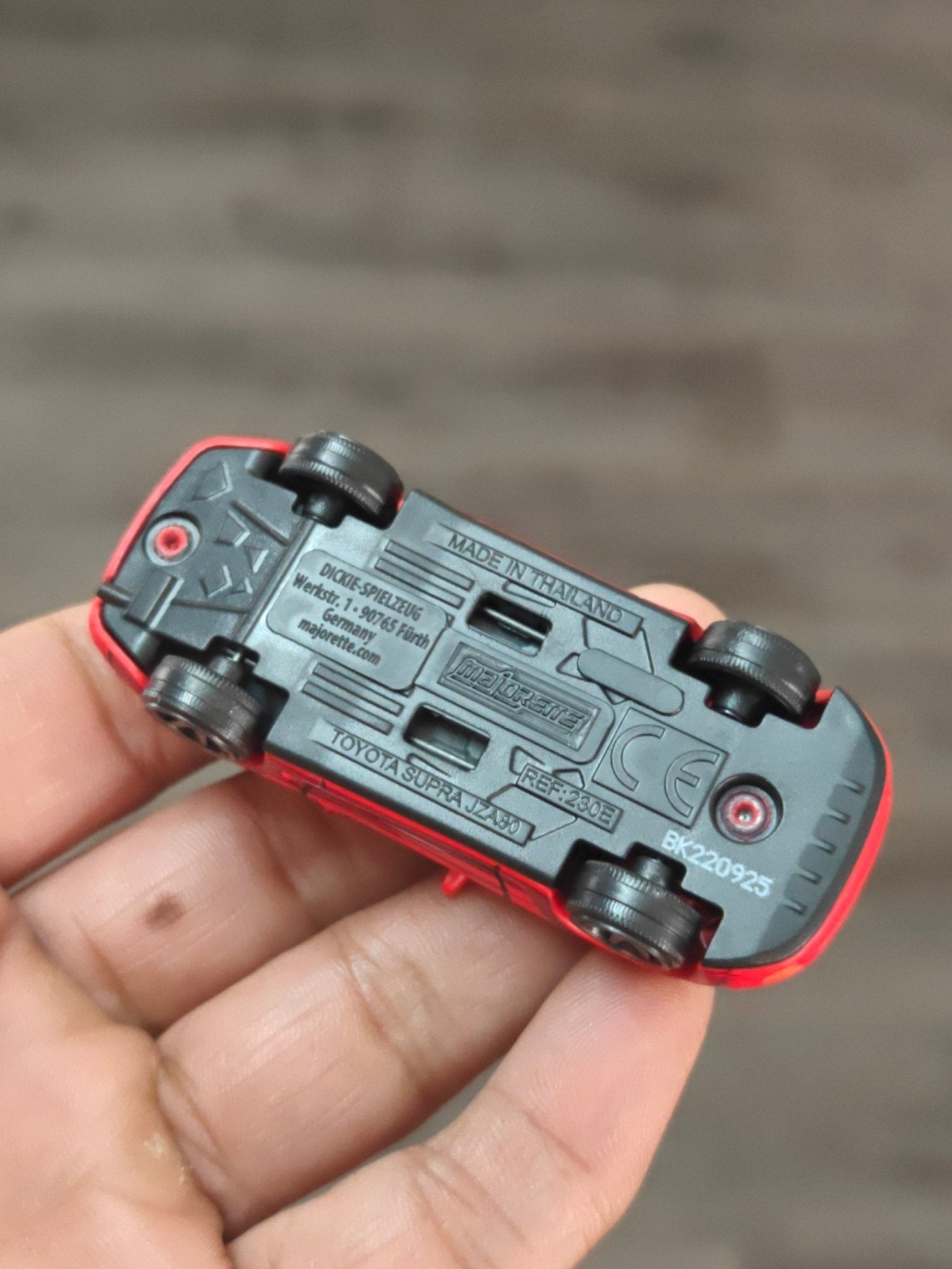 Majorette JDM Toyota Supra JZA80 - Red (Pre - Owned) - Kinder Logs