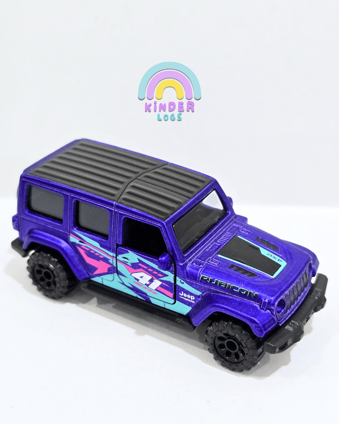 Majorette Jeep Wrangler 4XE - Matte Purple (Uncarded) - Kinder Logs