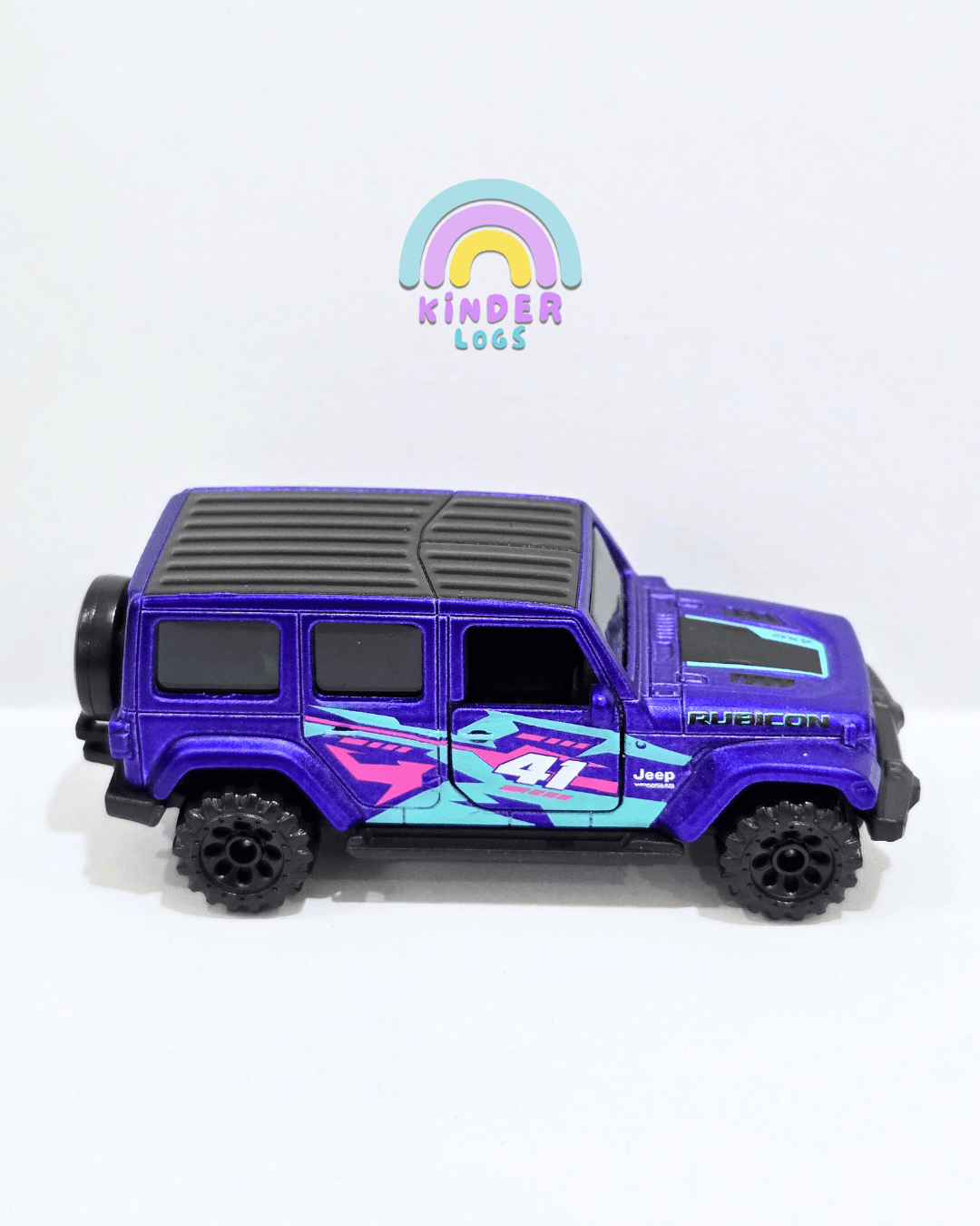 Majorette Jeep Wrangler 4XE - Matte Purple (Uncarded) - Kinder Logs