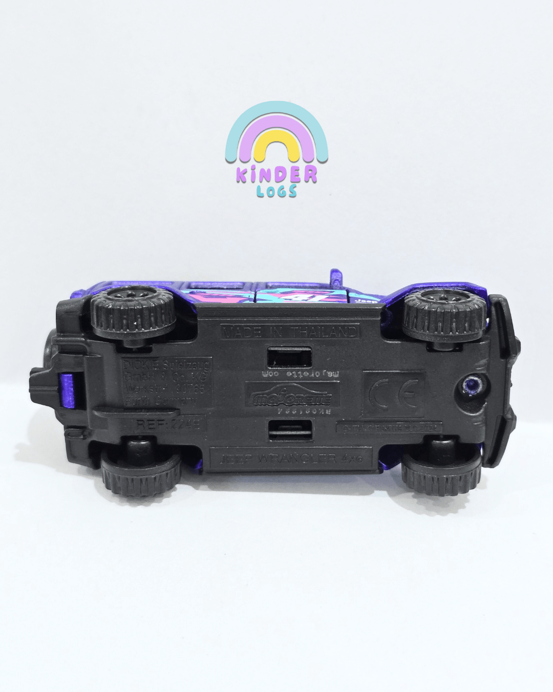 Majorette Jeep Wrangler 4XE - Matte Purple (Uncarded) - Kinder Logs
