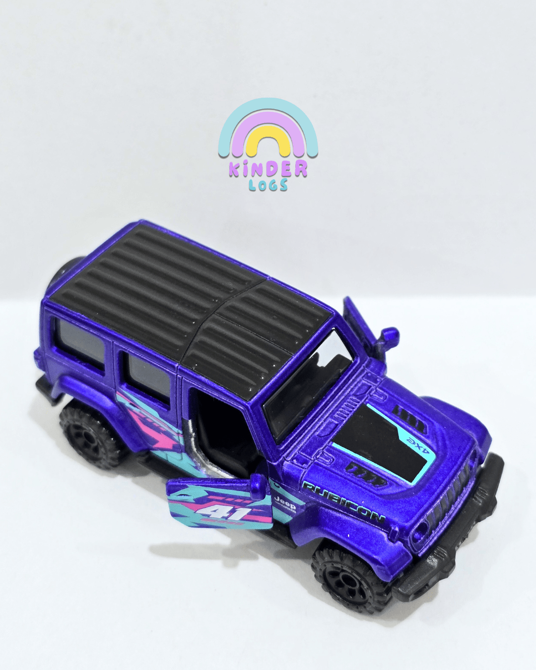 Majorette Jeep Wrangler 4XE - Matte Purple (Uncarded) - Kinder Logs