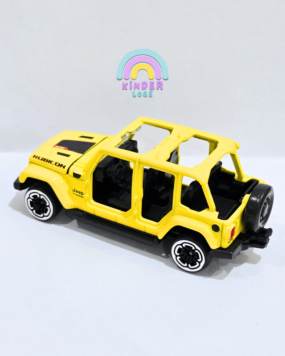 Majorette Jeep Wrangler 4xe - Yellow (Uncarded - New) - Kinder Logs