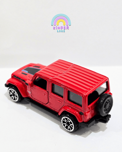 Majorette Jeep Wrangler Rubicon 4XE - Red (Uncarded) - Kinder Logs