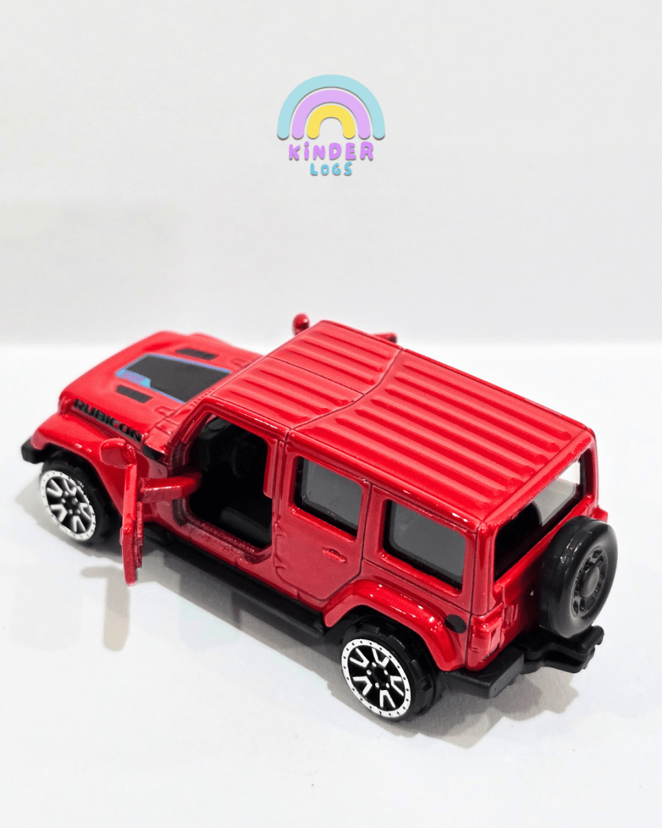 Majorette Jeep Wrangler Rubicon 4XE - Red (Uncarded) - Kinder Logs