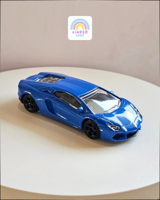 Majorette Lamborghini Aventador - Blue Color (Uncarded) - Kinder Logs