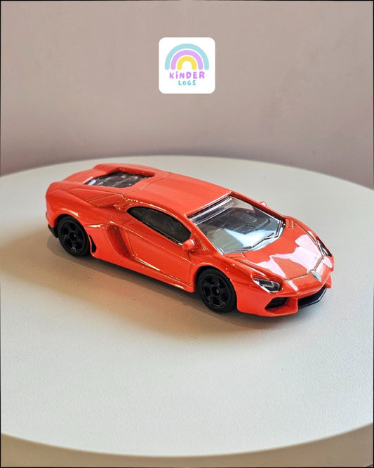 Majorette Lamborghini Aventador - Orange Color (Uncarded) - Kinder Logs